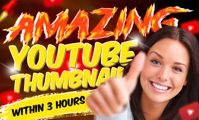 Gig Preview - Design an amazing youtube thumbnail within 3 hours