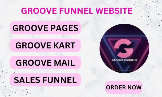 Gig Preview - Design groove funnel landing page, groove pages, groove kart, sales funnel, mail