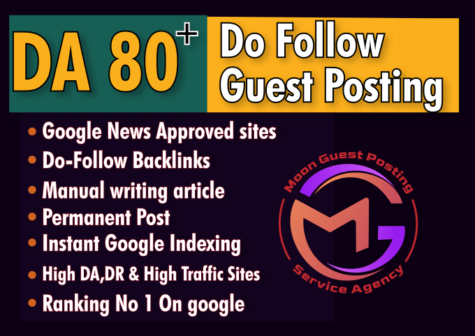 Gig Preview - Do high da guest post on da80 blog with SEO dofollow backlinks