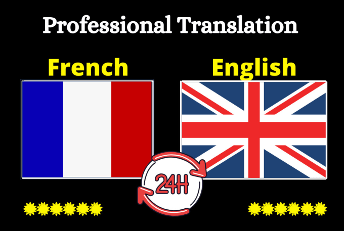 Gig Preview - Translate your text english and french in 24h