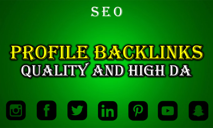 Gig Preview - Build 100 profile backlinks high quality and high da