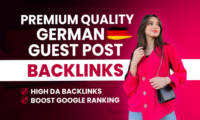 Gig Preview - Build quality german high authority guest post dofollow white hat SEO backlinks