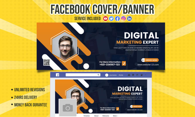 Gig Preview - Design attractive and unique facebook cover page banner ads design