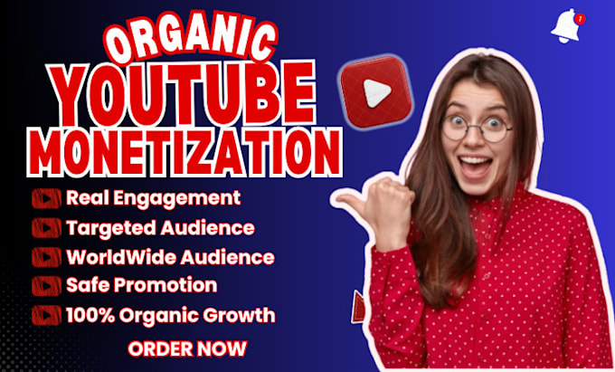 Gig Preview - Do organic youtube channel monetization