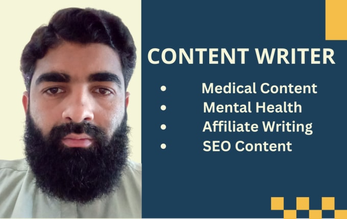 Gig Preview - Write SEO optimized affiliate content, medical content, mental health articles