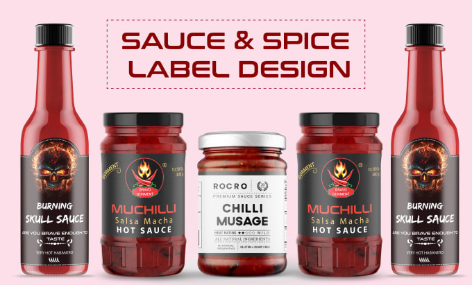 Gig Preview - Do product label, sauce, spice, seasoning, rub, salsa and jar labels