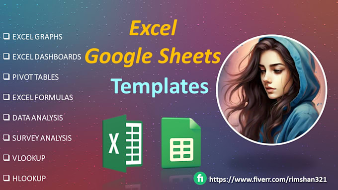 Gig Preview - Automate excel or google sheets template with dashboard