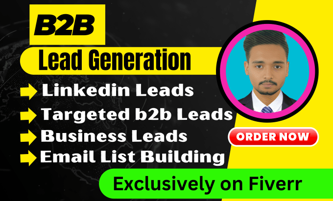 Gig Preview - Do targeted b2b lead generation, linkedin leads, and contact list building