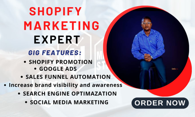 Gig Preview - Do complete shopify marketing and boost shopify store sales with sales funnel