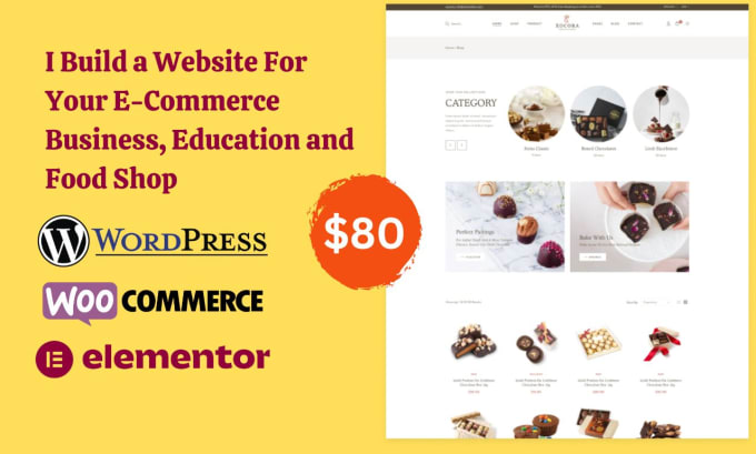 Gig Preview - Build a responsive wordpress website for your bakery, coffee, and food shop