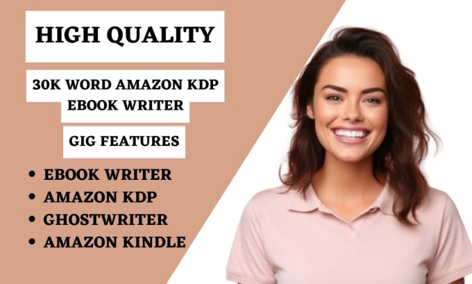 Gig Preview - Do 30k amazon kindle book as amazon kdp book writer creator kdp book publishing