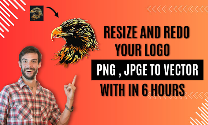 Gig Preview - Edit, resize, redo, your logo png, jpg, to vector