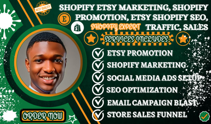 Gig Preview - Do shopify dropshipping marketing, shopify etsy promotion, boost store sales