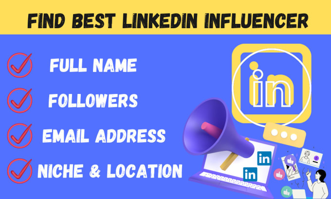 Gig Preview - Find best top linkedin influencer list