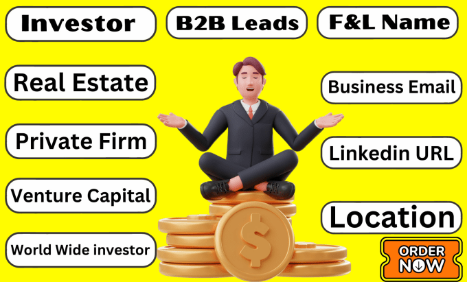 Gig Preview - Find email list contact list of investors and b2b lead generation