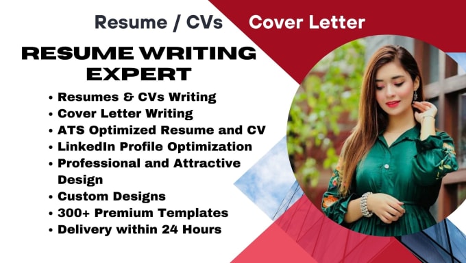 Gig Preview - Deliver professional resume, cover letter, CV, linkedin in 24 hours