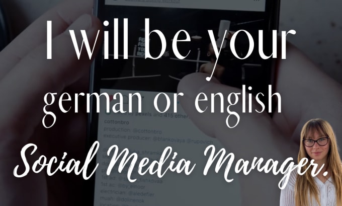 Gig Preview - Be your english or german social media manager