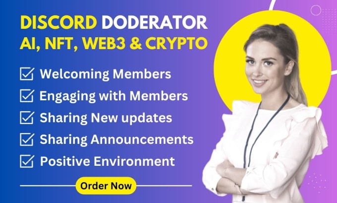 Gig Preview - Be your web3 crypto ai nft discord moderator