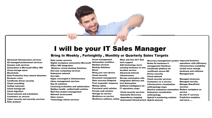 Bestseller - be your IT sales manager and solution consultant