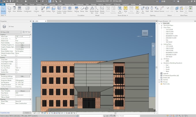 Gig Preview - Do professional architectural projects permit drawings using revit