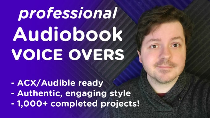 Gig Preview - Narrate your audiobook with a pro english voice over