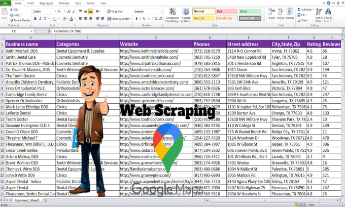 Gig Preview - Do google maps data scraping for business leads