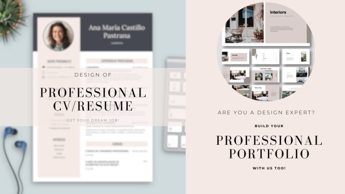 Gig Preview - Create a professional aesthetic cv resume and portfolio