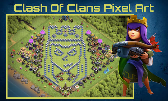 Gig Preview - Do any 2d clash of clans pixel art