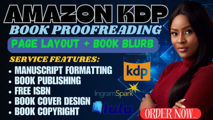 Gig Preview - Do book proofreading, formatting, publishing for amazon KDP