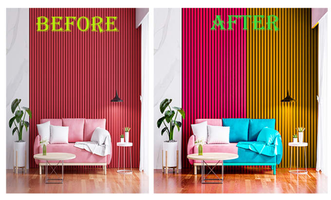 Gig Preview - Real estate furniture color correction house interior change