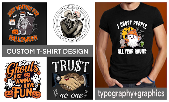 Bestseller - do custom typography and graphics tshirt design