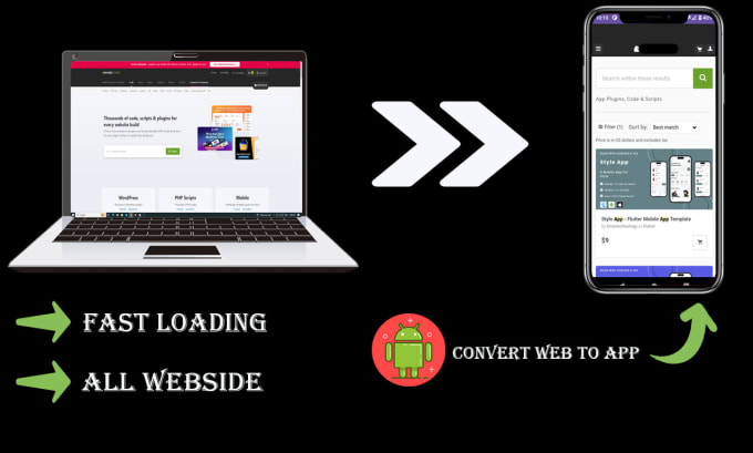 Gig Preview - Convert your webside into a application