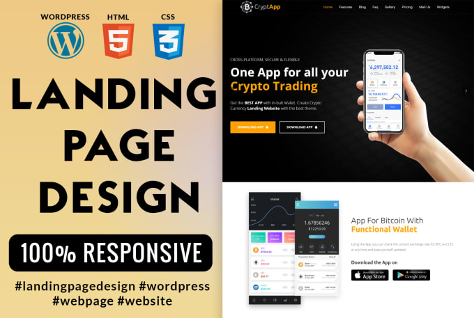 Gig Preview - Responsive landing page design