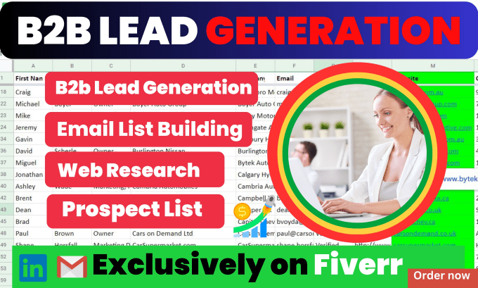 Gig Preview - Do b2b lead generation, highly email list building and business leads