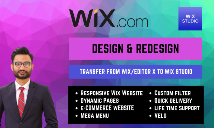 Gig Preview - Design or redesign your site with wix studio