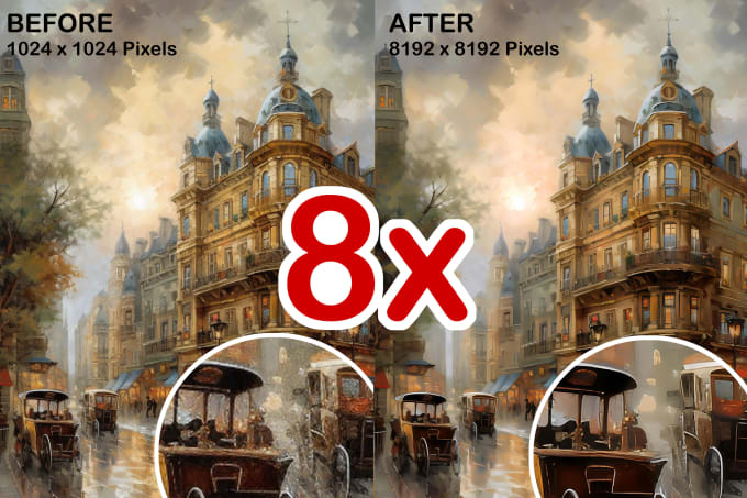 Bestseller - upscale and increase up to 500 ai art by 8x for etsy or print ready