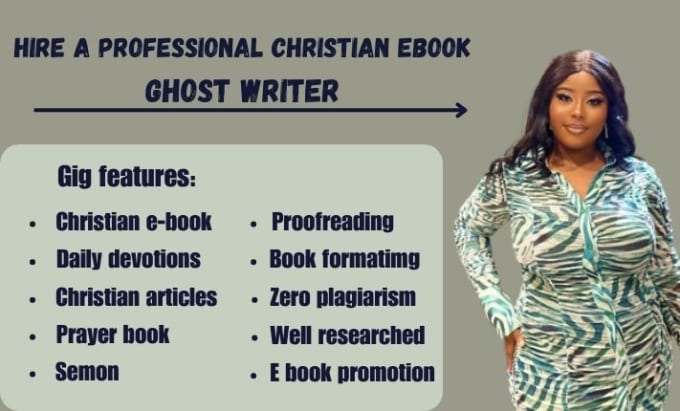 Gig Preview - Be your christian ebook writer, ghostwriter, devotional and content writer