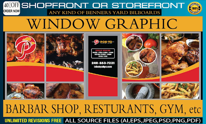 Gig Preview - Create outstanding shopfront or storefront and window graphic design