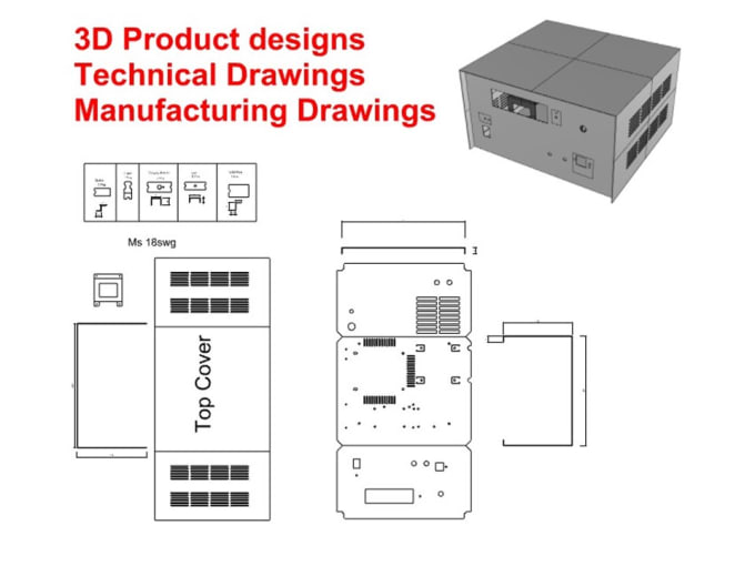 Gig Preview - Do 3d cad models and engineering drawings for manufacturing