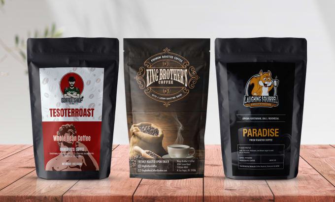 Gig Preview - Do food packaging, coffee label, pouch label, and product label design