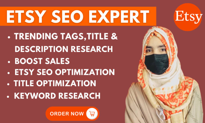 Gig Preview - Do etsy seo listing optimize tags, titles and description