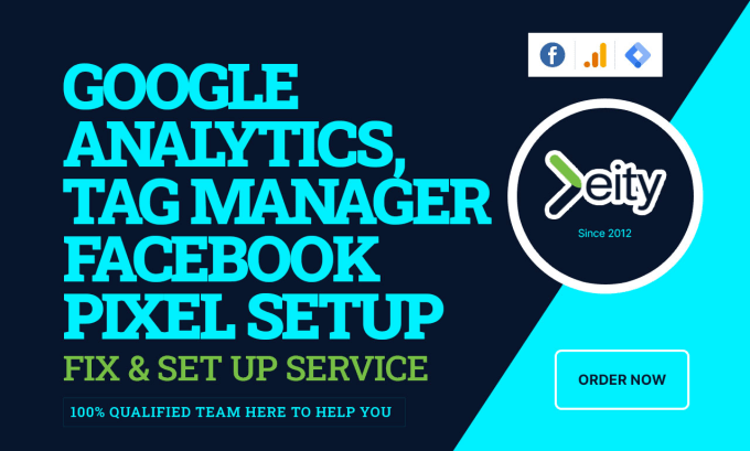 Gig Preview - Setup google analytics,  tag manager  and facebook pixel