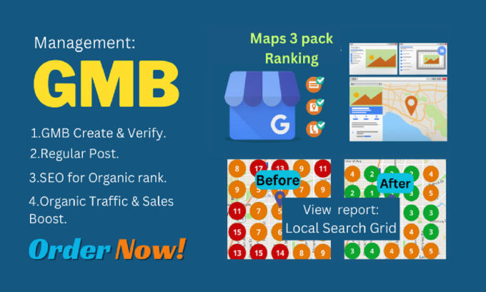 Gig Preview - Boost your google my business profiles for maps ranking