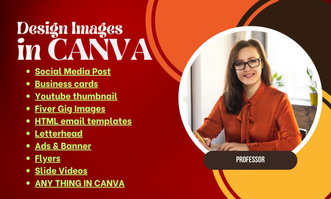 Gig Preview - Design or edit any image in canva pro