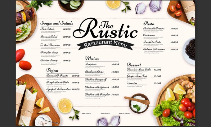 Gig Preview - Amazing menu food and drink with photoshop and illustrator, menu digitale