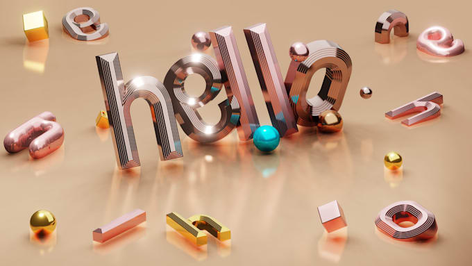 Bestseller - do creative and professional 3d typography designs