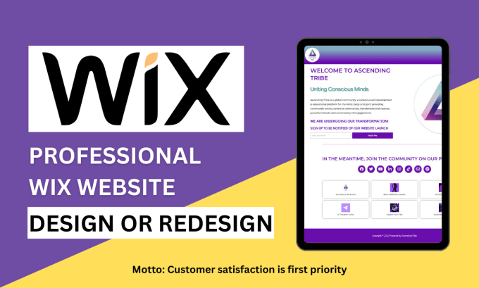 Gig Preview - Design wix website, redesign wix website, website migration