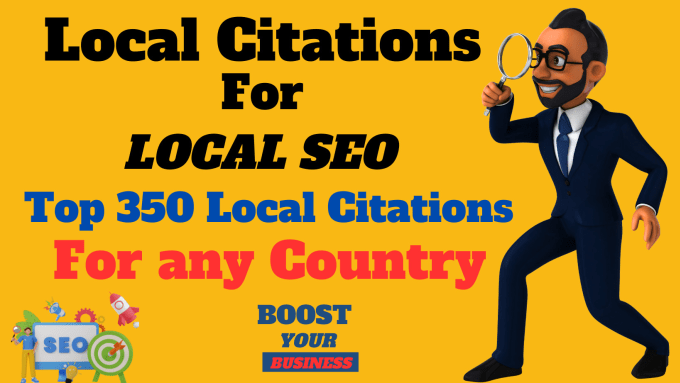 Gig Preview - Do manual 350 local seo local citations and business directories for any country