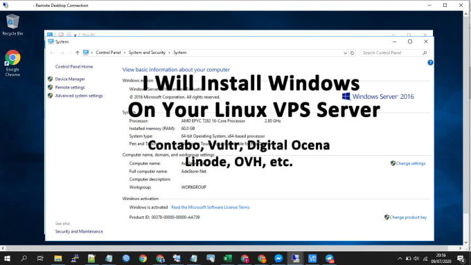 Gig Preview - Install windows os on vps contabo, ovh, vultr, digital ocean