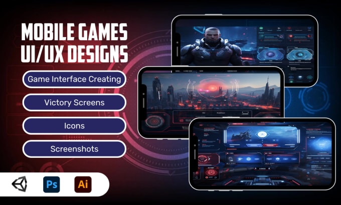 Gig Preview - Create stunning UI UX designs for your unity games